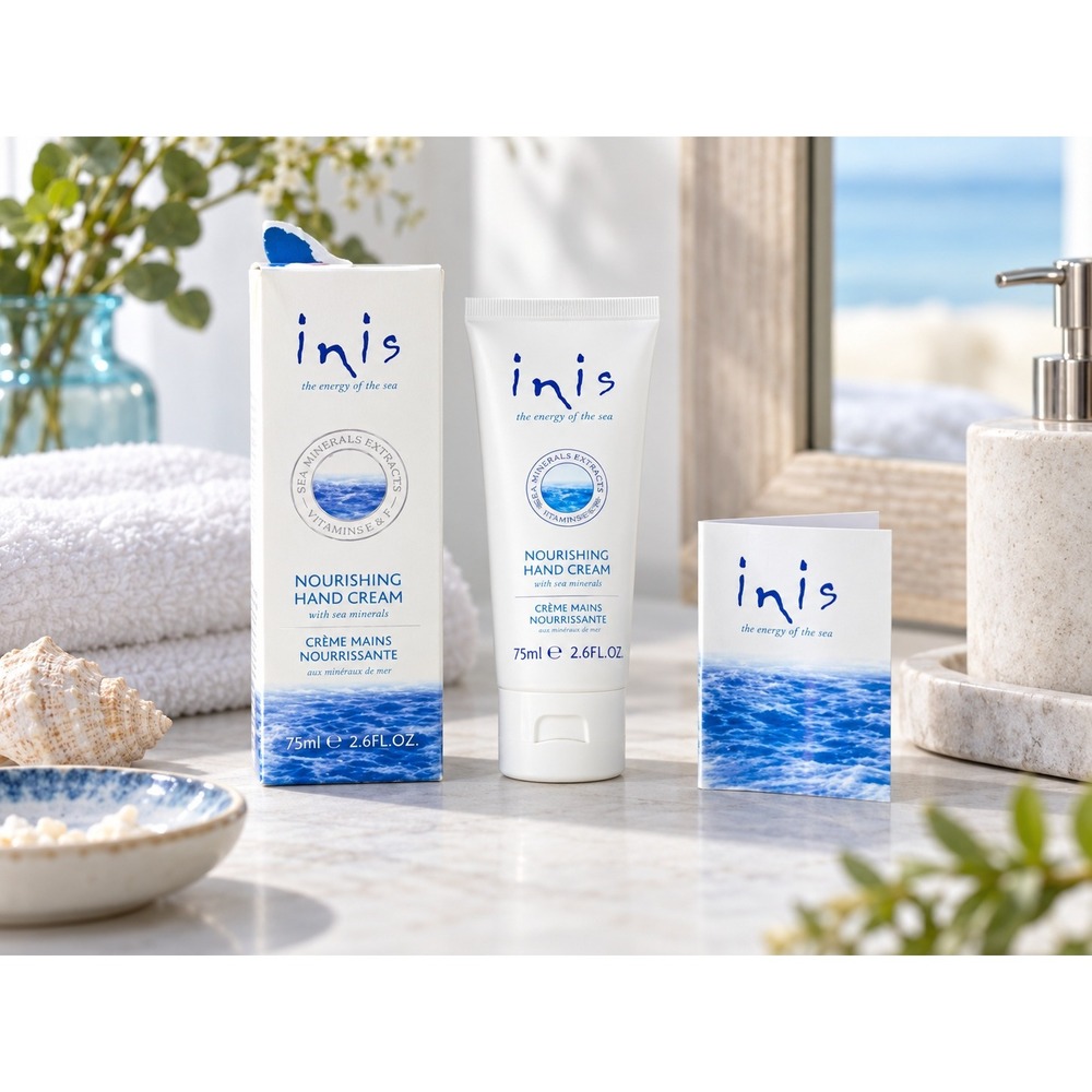 Inis Nourishing Hand Cream 75ml Seaweed Extract Shea Butter Made in Ireland